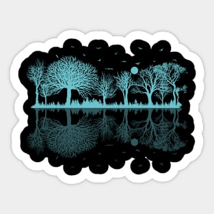 Nature Forest Trees Wildlife Reflection Outdoor Forest Sticker